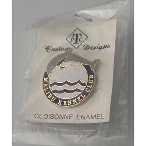 Malibu California Kennel Club Cloisonne Enamel Lapel Pin By PTC Custom